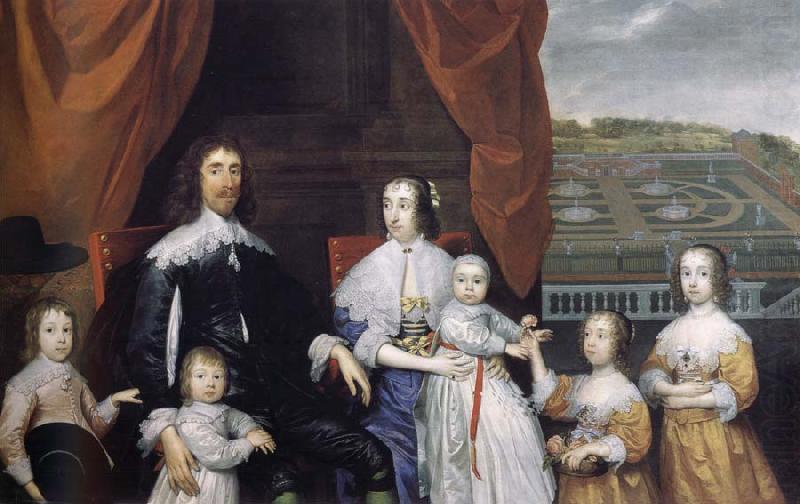 Cornelius Johnson Arthur,1st Baron Capel and his family china oil painting image